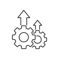 Operational excellence line icon. Simple outline style symbol. Optimize technology, innovation, production growth concept vector