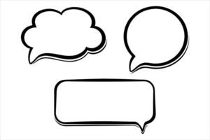 Artistic Talk Bubble Designs for Comment and Message speech bubble set, talk bubble, message comment bubble art illustration vector
