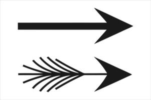Thin and Modern Black Arrows black arrow icon, simple modern thin arrows symbol art illustration isolated on white background vector