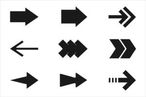 Modern Art of Thin Arrows black arrow icon, simple modern thin arrows symbol art illustration isolated on white background vector