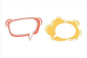 Unique Speech and Talk Bubble Design speech bubble set, talk bubble, message comment bubble art illustration vector