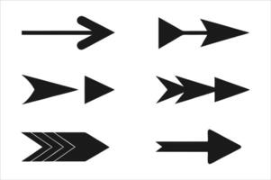 Simple Black Arrows The Art black arrow icon, simple modern thin arrows symbol art illustration isolated on white background vector