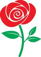 rose simple flower icon logo art illustration isolated on transparent background vector