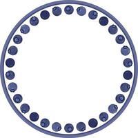 Round frame made of blueberries vector