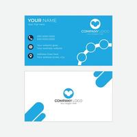 Modern business card template with flat user interface Horizontal layout, Print ready vector