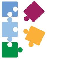 Puzzle piece icon. Flat design style eps 10. Colorful jigsaw puzzle pieces. puzzle game pieces isolated icon illustration design. icon illustration design of puzzle pieces vector