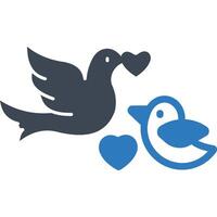 Love Bird illustration with isolated background vector
