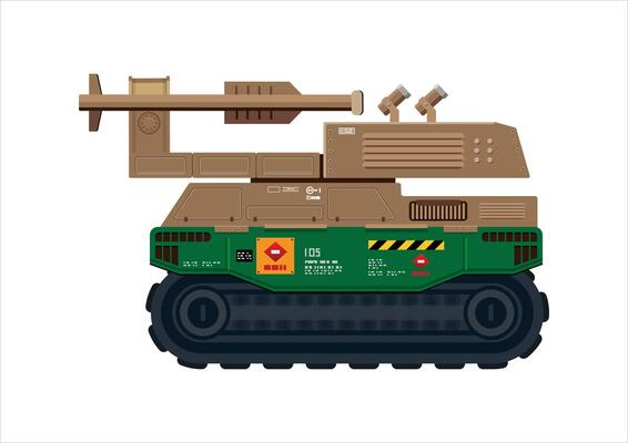 Missile vehicle military weapon rocket launcher illustration