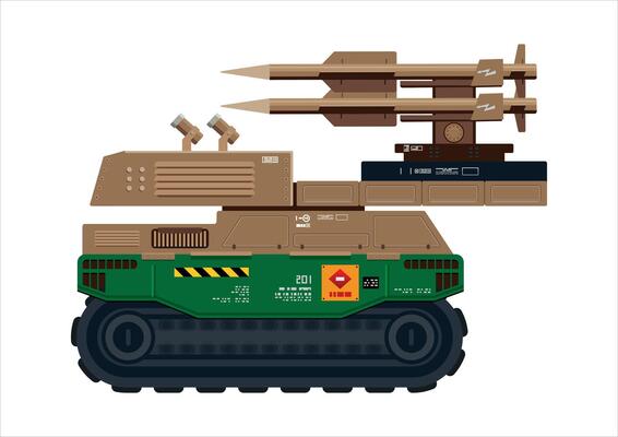 Missile vehicle military weapon rocket launcher illustration