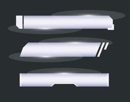 Shiny lower third interface illustration. overlay element. vector