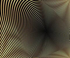 Gold luxurious circle pattern with golden wave lines over. Abstract background, illustration vector