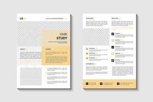 Case study design template vector