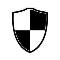shield with chessboard icon silhouette, illustration isolated on a white background vector