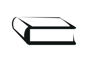book - black and white symbol illustration of a closed book, isolated on white background vector