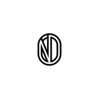 Modern ND or DN Monogram Logo for Professional Use vector