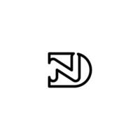 Abstract ND DN Icon Design with a Sleek Appearance vector