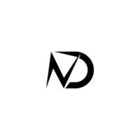 Alphabet letters Initials Monogram logo DN ND vector