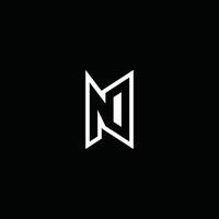 Minimalist Alphabet Letters Initial Monogram ND DN Logo vector