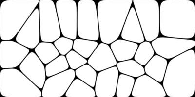 Abstract black-and-white pattern resembling irregular, connected polygonal shapes, creating a mosaic-like, organic structure. vector