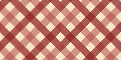 Cute Red Gingham Check Textured Seamless Pattern vector