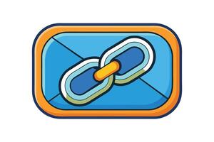 Playful and bright hyperlink chain illustration symbolizing strength, unity, and interconnection in a technology inspired design vector