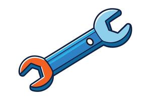 Set of vibrant cartoon style wrench icons representing tools, maintenance, DIY, and mechanical work, isolated on a clean white background vector