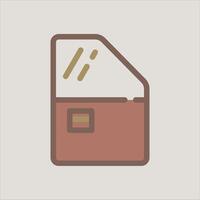Design Illustration graphic of door icon with flat desaturated style. Suitable for UI, mobile design, web design, etc vector