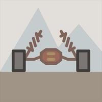 Design Illustration graphic of shockbreaker icon with flat desaturated style. Suitable for UI, mobile design, web design, etc vector