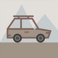 Design Illustration graphic of car icon with flat desaturated style. Suitable for UI, mobile design, web design, etc vector