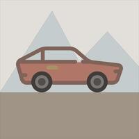 Design Illustration graphic of sedan icon with flat desaturated style. Suitable for UI, mobile design, web design, etc vector