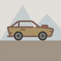 Design Illustration graphic of drag race icon with flat desaturated style. Suitable for UI, mobile design, web design, etc vector