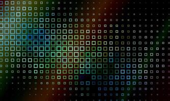 Abstract spectrum colorful bottom squares mosaic dark light background. dark futuristic pixel space. vector