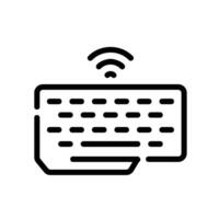 cpu Line Icon White Background vector