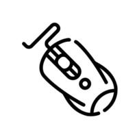 wireless mouse Line Icon White Background vector