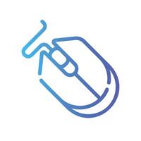 mouse Line Gradient Icon White Background vector