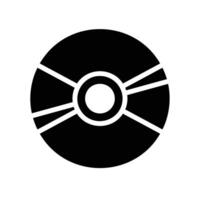 cd Glyph Icon White Background vector