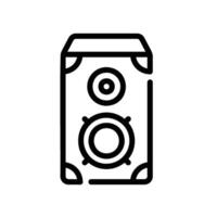 speaker Line Icon White Background vector