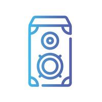 speaker Line Gradient Icon White Background vector