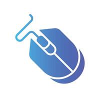 mouse Flat Gradient Icon White Background vector