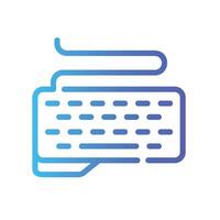 keyboard Line Gradient Icon White Background vector