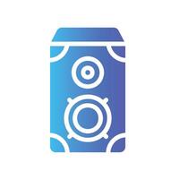 speaker Flat Gradient Icon White Background vector