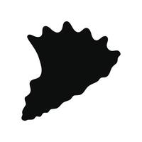Sleek conch seashell silhouette with clean lines vector