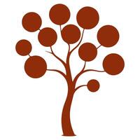 Modern conceptual tree in chocolate shades vector