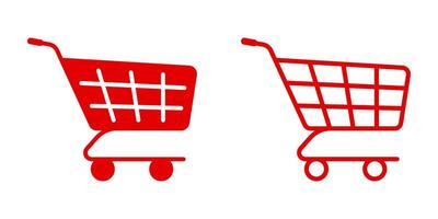 Shopping Cart icon set. Shopping basket sign. for mobile concept and web design. illustration on white background vector