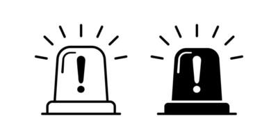 Alarm Siren icon set. for mobile concept and web design. illustration vector