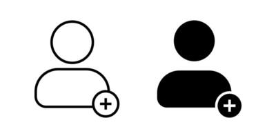 Add user icon set. Add New User sign. for mobile concept and web design. illustration on white background vector