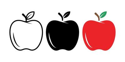 Apple icon set. for mobile concept and web design. illustration vector