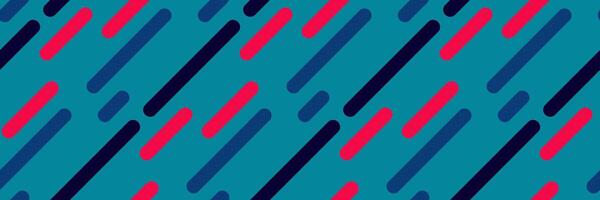 Vibrant abstract background featuring a dynamic pattern of diagonal, rounded rectangles in teal, red, and navy. Perfect for website banners, social media posts, or modern presentations. vector