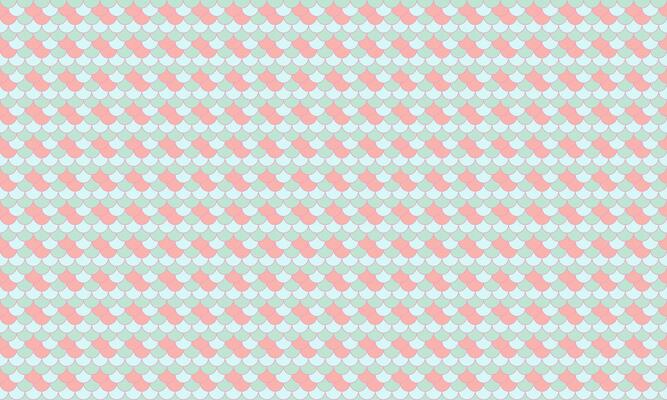 Charming pastel pink and mint green fish scale pattern. Perfect for textile design, scrapbooking, website backgrounds, and feminine branding. Seamless repeat design offers endless possibilities.