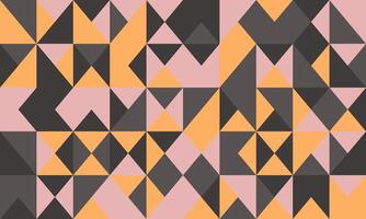 Stylish geometric pattern featuring a captivating arrangement of triangles in muted orange, gray, and pink. Ideal for backgrounds, website design, or textile prints. Modern and versatile aesthetic. vector
